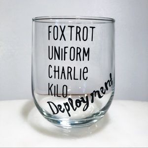 F*ck Deployment Stemless Wine Glass